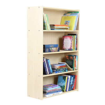 4-Shelf Bookcase, Montessori Bookshelf in Birch Plywood, 48"-Display Storage Unit