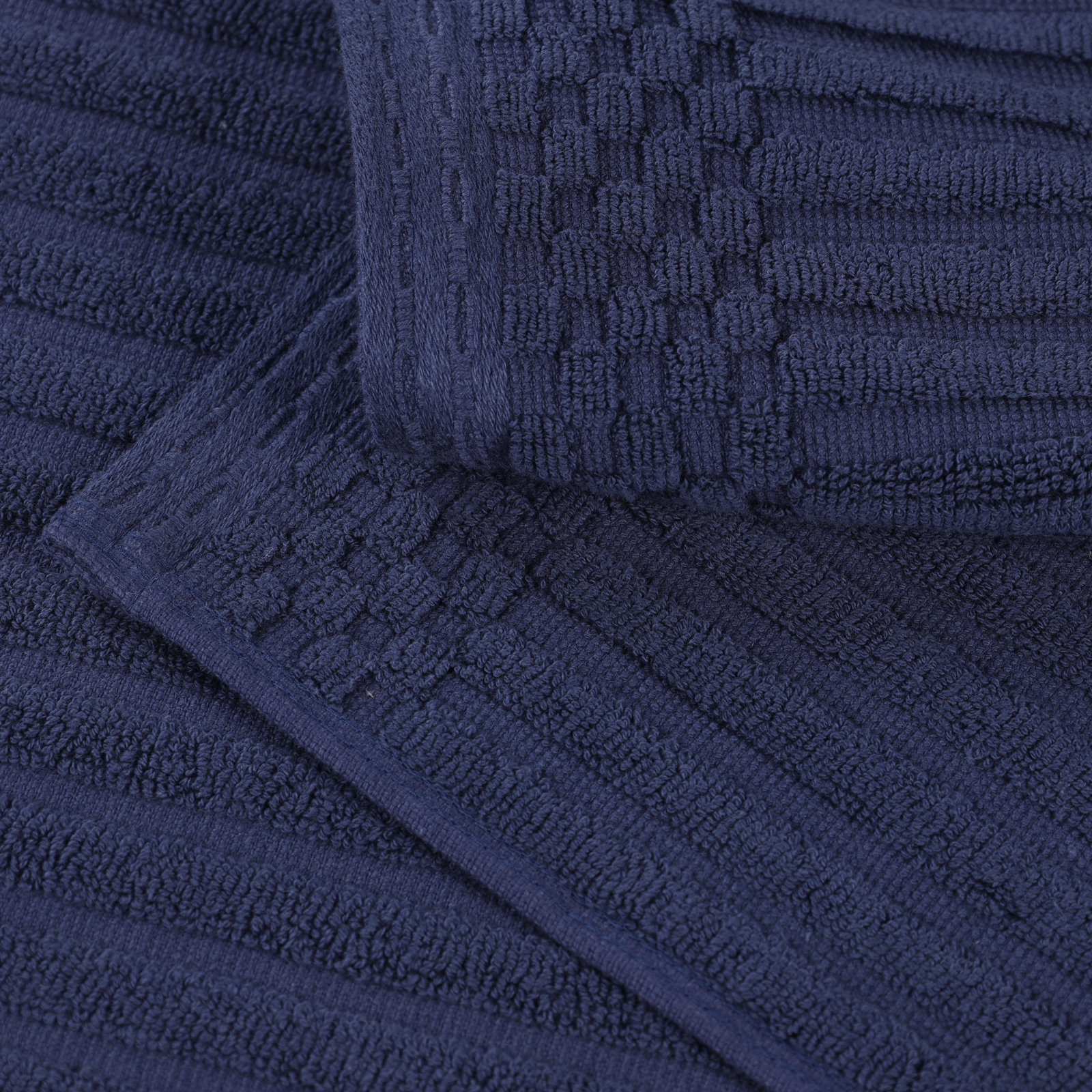 Ruvins 12-Piece Cotton Towel Set, Navy Blue