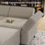 Canapé modulaire en L en velours avec siège de rangement-954820374