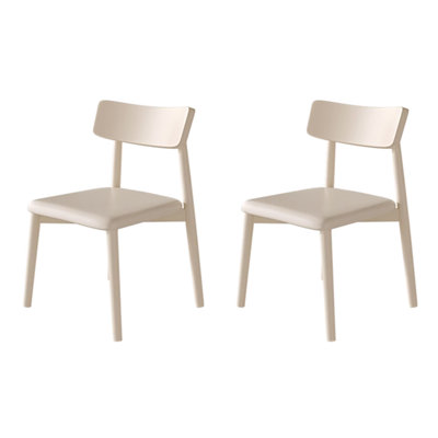 Creamy White Casual Comfort Dining Chairs