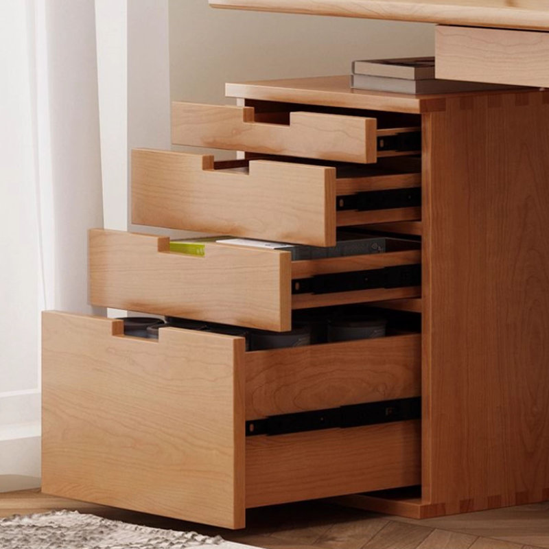 Solid wood height-adjustable pine desk