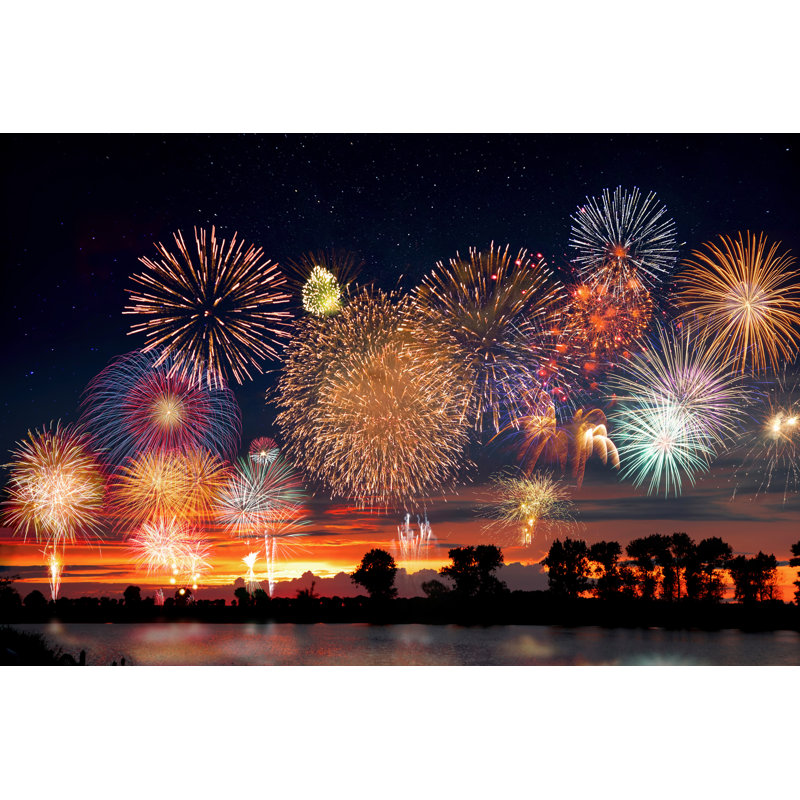 Fireworks by Wideonet - Wrapped Canvas Print, 51cm H x 76cm W x 3.8cm D