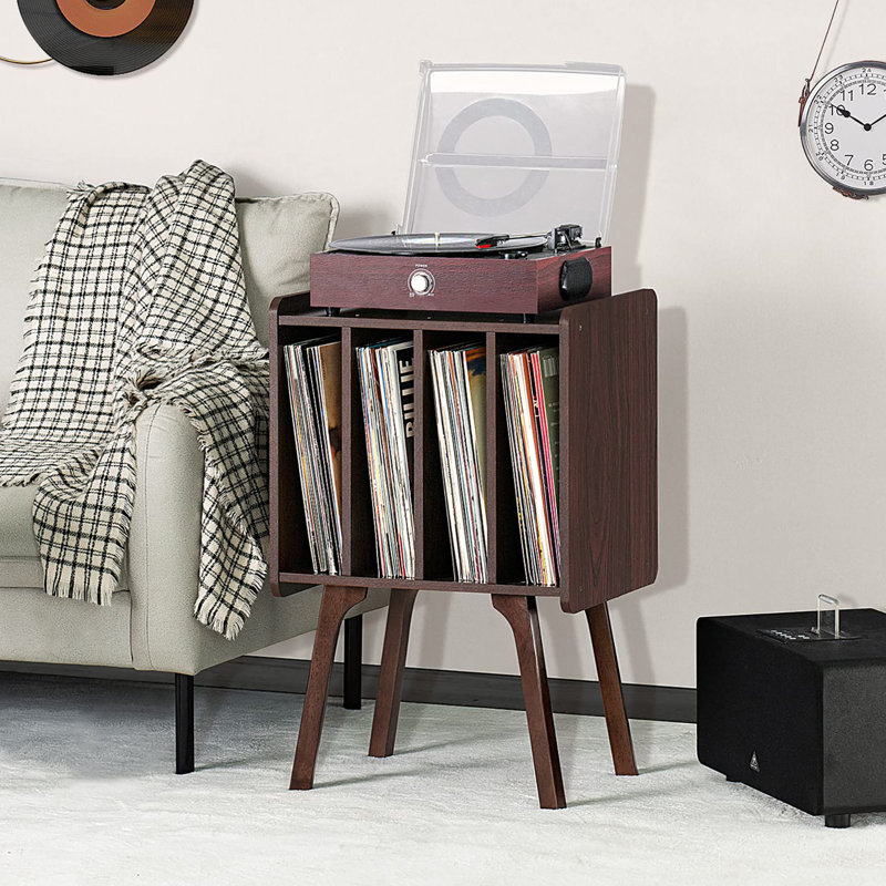Record Player Stand, Walnut