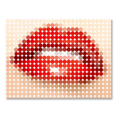 Dotted Lips - Unframed Graphic Art