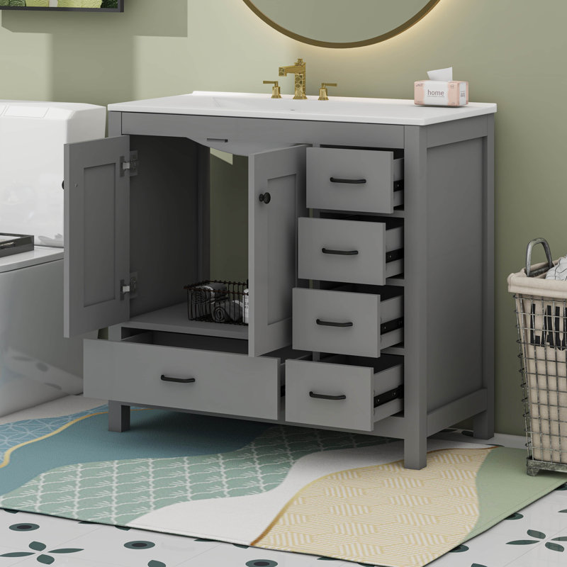 Meuble-lavabo 36 po avec lavabo 36 po, Grey