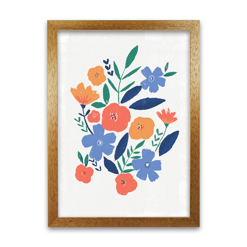 Floral Art Print by Laura Irwin - Print, Oak Framed, 84cm H x 59.4cm W x 3cm D