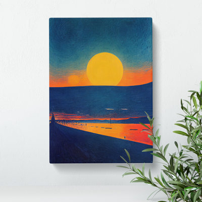 Luminous Sunset View - Wrapped Canvas Print