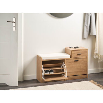Shoe Storage Bench DUBBO Light Brown