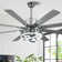 Modern 72" DIY Shade 8-Blade Dimmable Ceiling Fan with LED Lights and Remote, Reversible Ceiling Fan