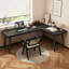 Bureau d'écriture en bois massif noir en forme de L-1319576078-1319576074