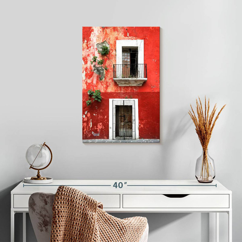 Lilie Red Facade, 24" H x 16" W