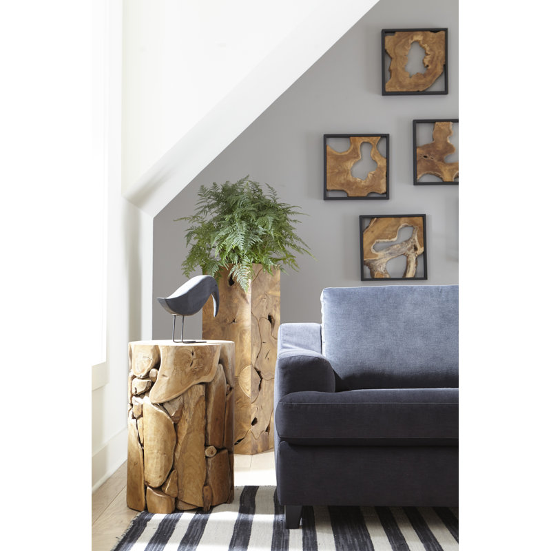 Chunk Teak Side Table Round