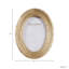 Cadre photo ovale décoratif texturé en polyrésine pour entrée et table - Cadres photo modernes pour console et chambre - 20 cm, doré