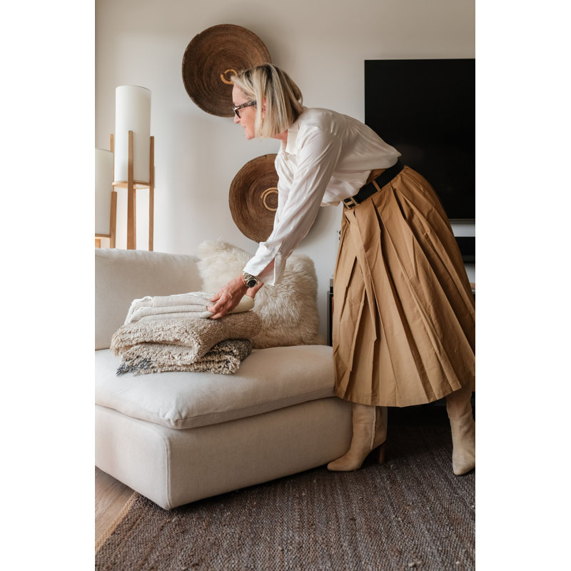 Brentwood Hand Woven Throw Blanket, Natural