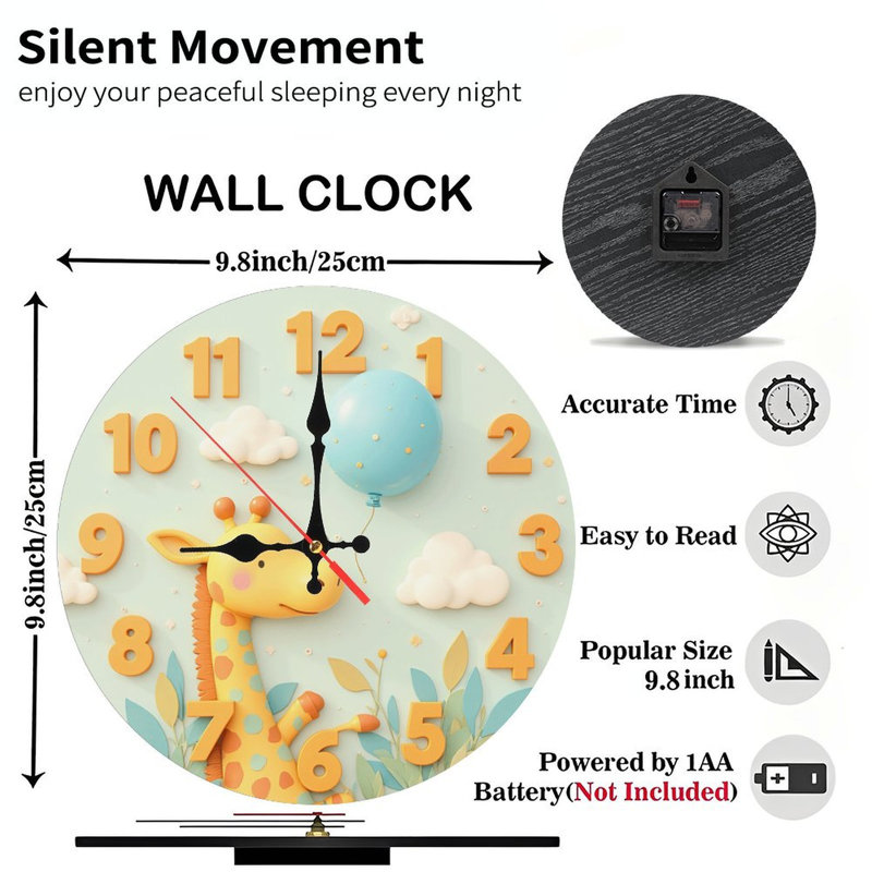 Jolie horloge girafe