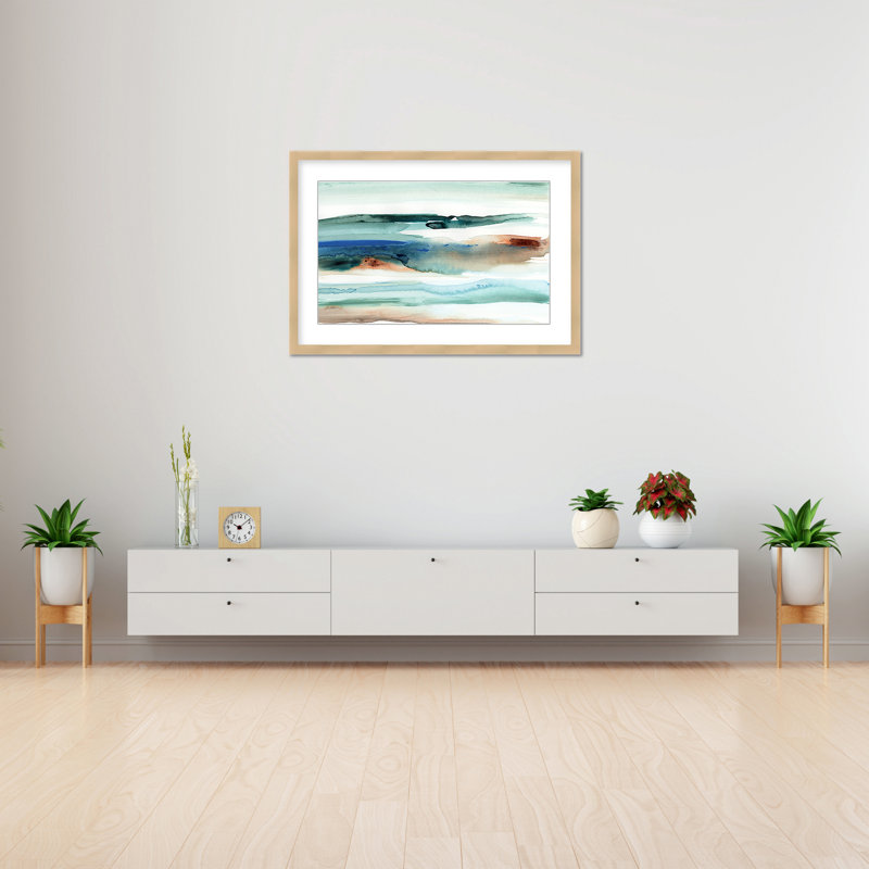 Coastal Retreat Beach Waves Abstract by cartissi, 36" H x 48" W