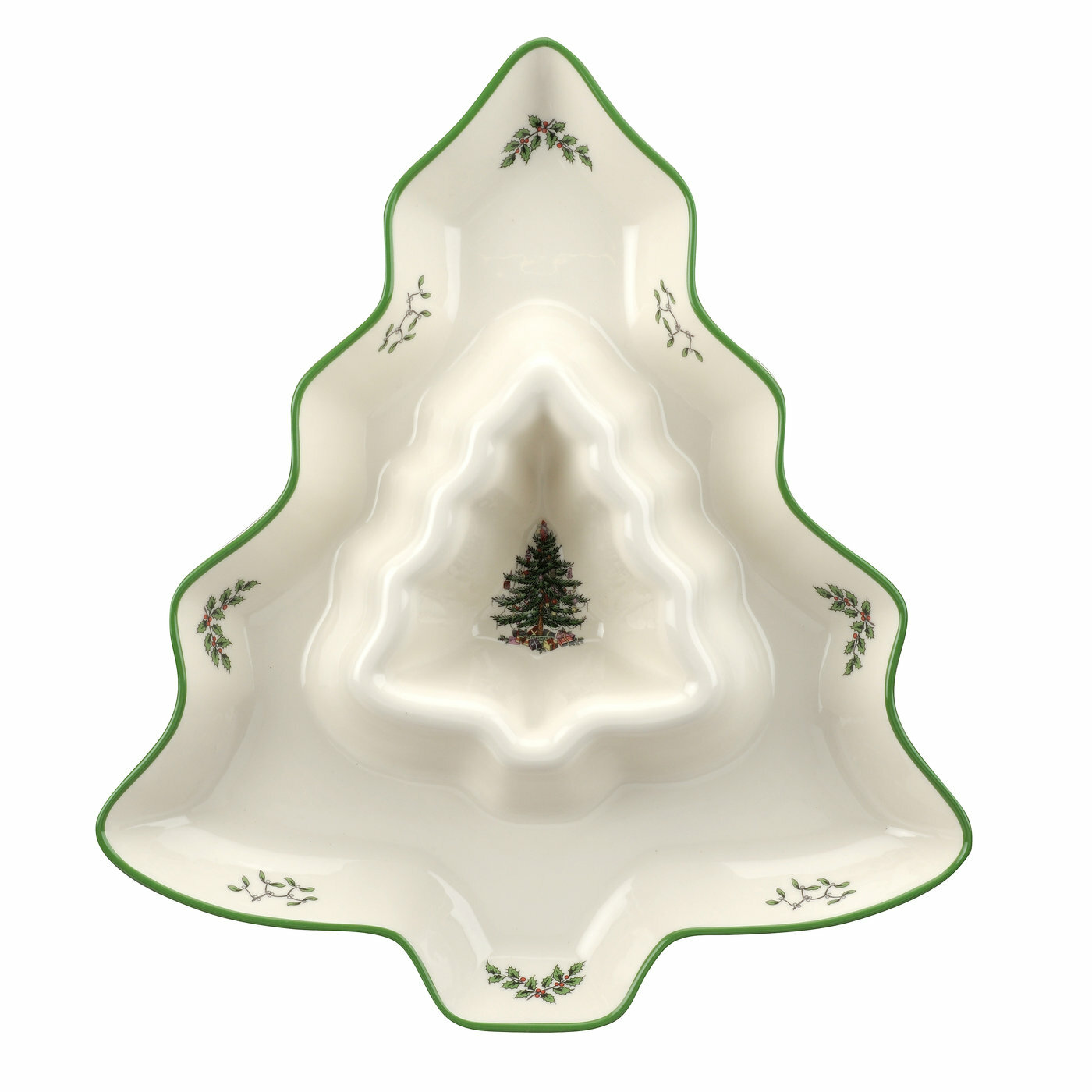 Spode Christmas Tree Sculpted Pie Dish