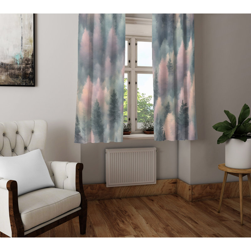 Paire de rideaux semi-transparents en polyester Rohat, L 20 po x L 52 po