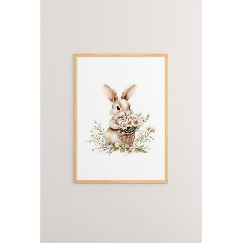 Élégante peinture décorative encadrée de Pâques, 13,0 x 18,9 pouces | Cadre 100% bois massif (épaisseur: 0,8 pouce) et œuvre d'art en panneau de fibres à densité moyenne 100% (épaisseur: 0,1 pouce) | Impression numérique époustouflante pour la décoration intérieure et le charme saisonnier