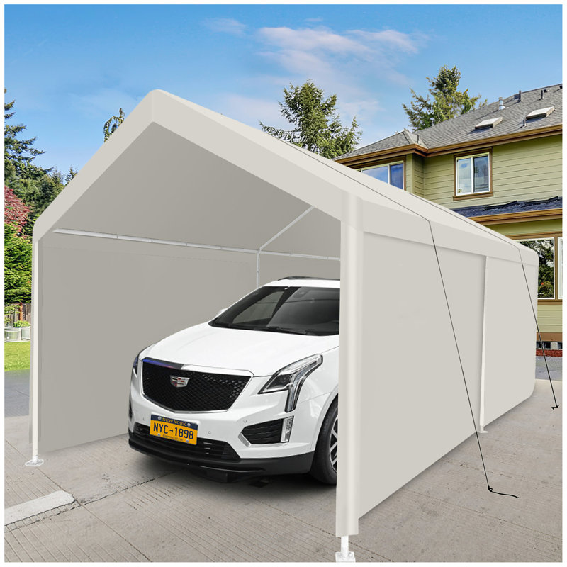 Carport, 12×20 Heavy Duty Portable Carport Garage Tent For Outdoor Storage Shelter White