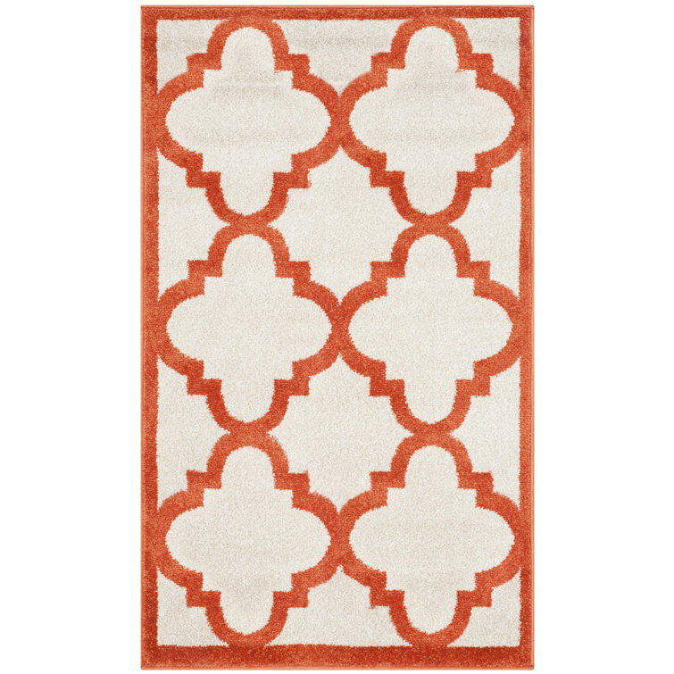 Ammundsen Geometric Beige/Orange Area Rug