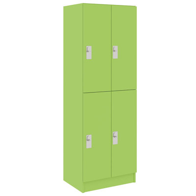 Armoire de salle de classe triple à six compartiments avec porte