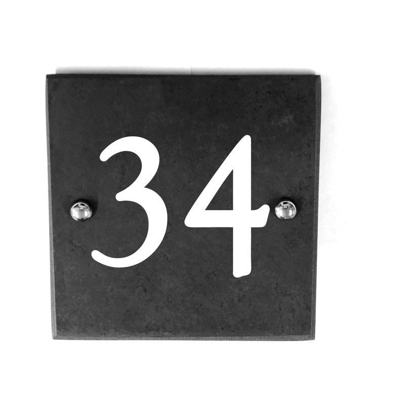 Babe 15cm H Slate House Number, 34