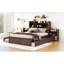 Lit plateforme double avec tablettes coulissantes-13449128