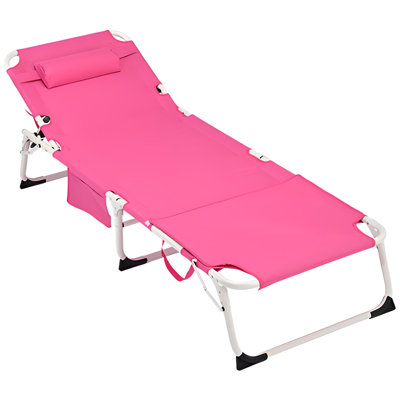 Fauteuil de bronzage 3 en 1 avec trou pour le visage et oreiller Anwick