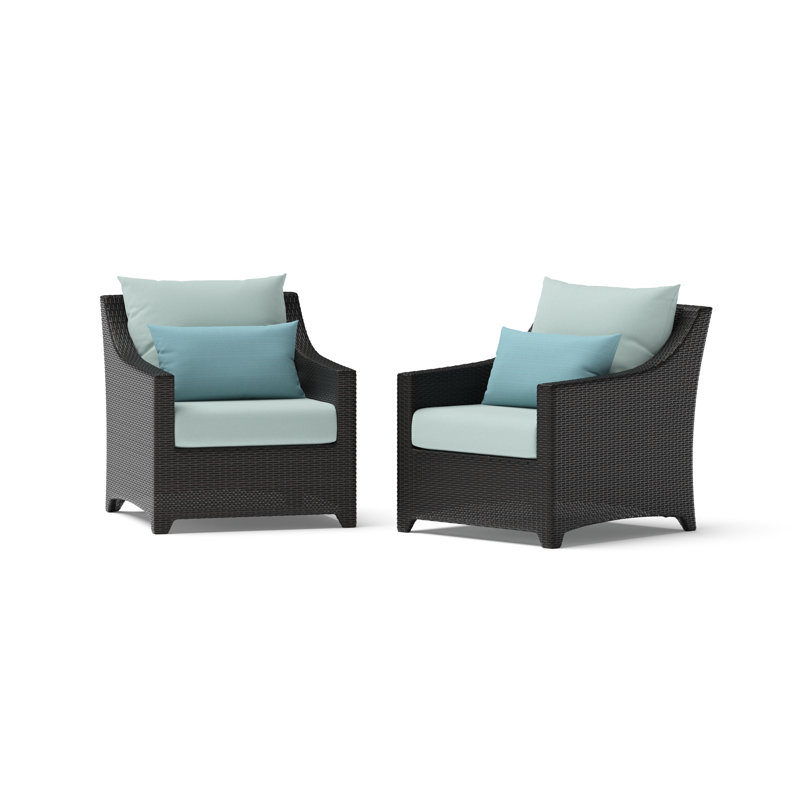 Fionnula Aluminum Outdoor Lounge Chair, Canvas Spa Sunbrella® Canvas