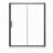Single Sliding Shower Door 56-60" W X 72" H Semi-Frameless Shower Glass Panel, 1/4" (6Mm) Clear Tempered Glass, Transparent Safety Film For Glass,Aluminium Alloy Matte Black,Reversible Installation