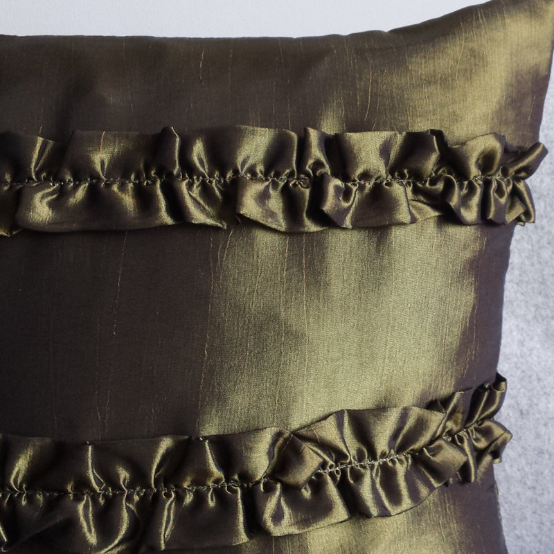 Oakmont Square Cushion, Olive Green