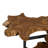 Loucks Teak Wood Handmade Live Edge 3 Tier Side End Brown Accent Table with Black Base