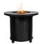 Foyer au propane 30 pouces avec pierres, 40000Btu, table en acier 40000Btu, 30 pouces, cadre en acier inoxydable-679525489-679525490