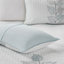 Stylish 6-piece Blue Embroidered Reversible Quilt Set With Accent Pillows - Full/queen