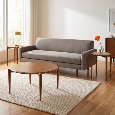 Three-piece Mid-century Modern Round Occasional Table Set