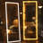 60X16 Inch Full Length Mirror With Lights, Full Body Dressing Standing, Hanging Mounted Mirror For Living Room Bedroom Cloakroom, Square Black-2110721015-2110721009