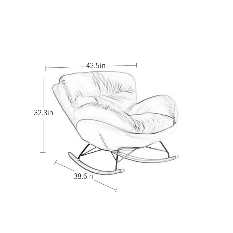 Chaise berçante moderne, moderne et confortable