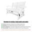Fauteuil coulissant en bois avec dossier haut et siège profilé profond, bois de sapin massif, 2 places-1592326119