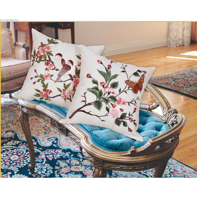 Mante Carlo Embroidered Pillow Cover