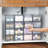 4 Pack Clear Stackable Storage Drawers, 4.4'' Tall Acrylic Bathroom Makeup Organizer,Plastic Storage Bins For Vanity, Undersink, Kitchen Cabinets, Pantry, Home Organization