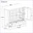 Buffet Cabinet with Double Glass Doors, Adjustable Shelf & Drawer | Retro E1 MDF | UV Finish
