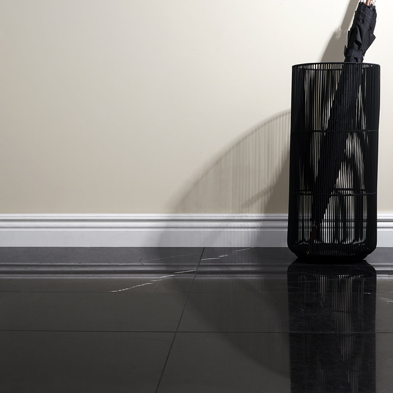 Blackout Nero Marquina 12" x 24" Marble Floor and Wall Tile, Polished Black