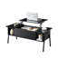 Table basse à plateau relevable Berck avec tablette de rangement et compartiment caché-2024863378