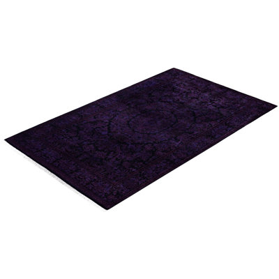 Huckstep One-of-a-Kind 4' 1" X 6' 5" Wool Area Rug Purple