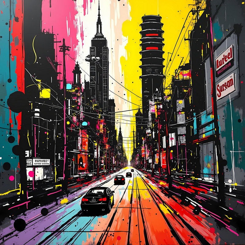 Electric Avenue, 42" H x 42" W