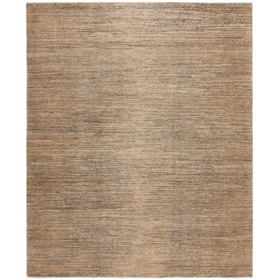 Izmir Hand Knotted Wool/Viscose Rug in Brown/Gray