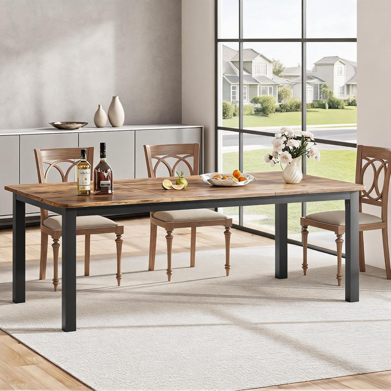Metal Base Dining Table, Retro color