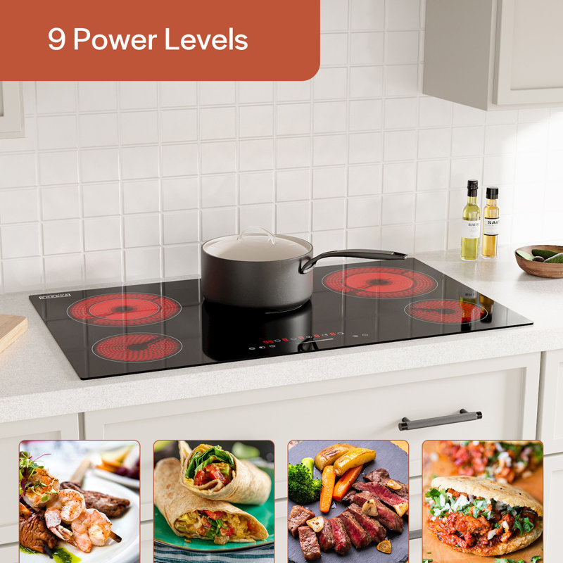 Empava 36" Black Ceramic Induction 5 Burner Cooktop