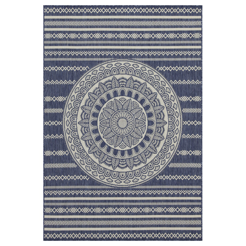 Sunshine 5 Ft. 3 In. X 7 Ft. 3 In. Indoor/outdoor Flatweave Area Rug - Stain Resistant, Kid & Pet Friendly